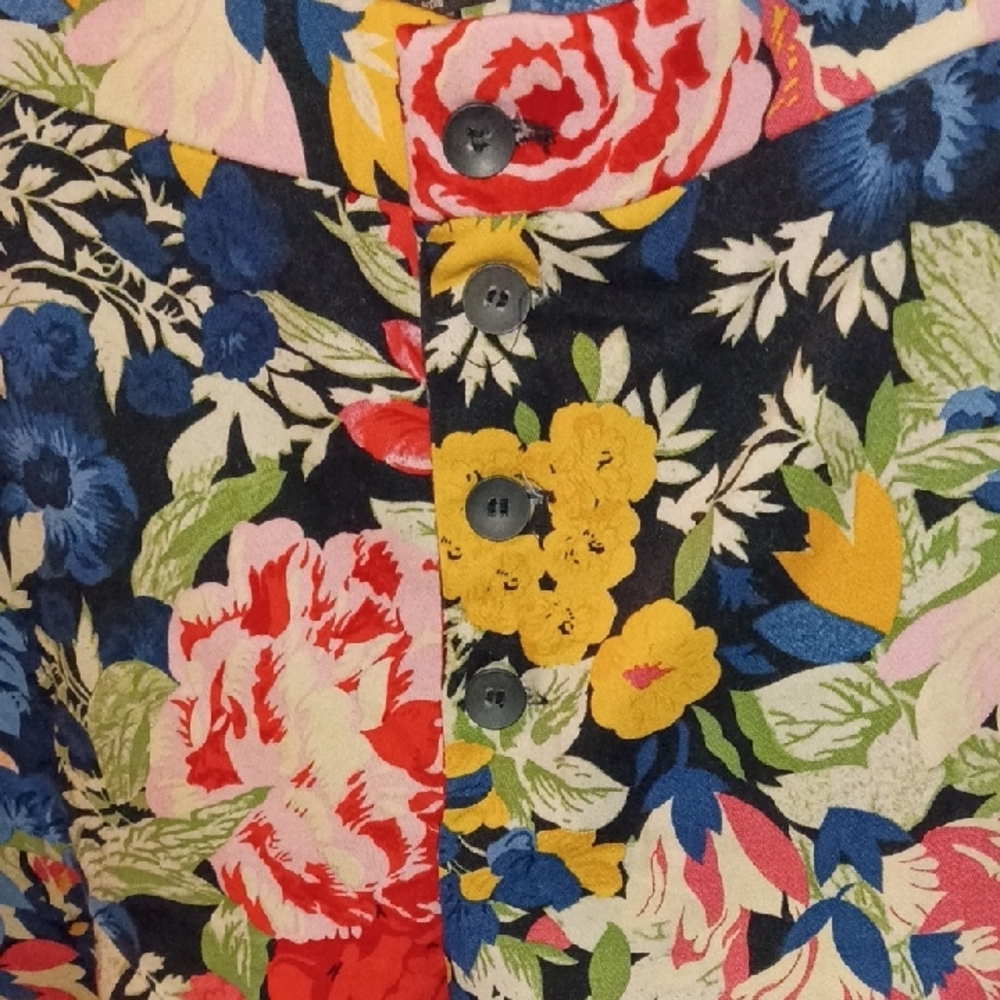 Zara TRF Multicolor Floral Button-Front Skort - Picture 4 of 6
